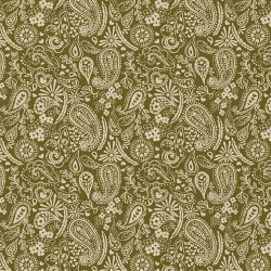 Printed Cotton SADYA Green / Ecru